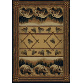 Hautman Grizzly Pines Lodge Novelty Rug