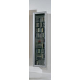 Vitrine "Bora" in Aluminium mit 8 Glaseinlegeb&ouml;den