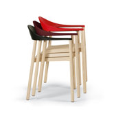 Monza Chair with Wine Red Backrest