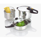 Duo Combi 5 Piece Stainless Steel Pressure Cooker Set