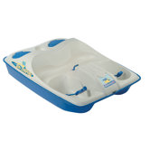 Sun Dolphin Three Person Pedal Boat in Cream / Blue with Stainless Steel Package
