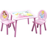 Disney Princess Kids' 3 Piece Table and Chair Set