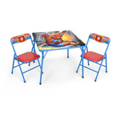 Marvel Spiderman Kids 3 Piece Square Table and Chair Set