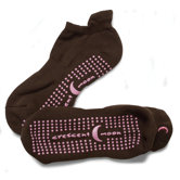 ExerSock Medium Yoga and Pilates Socks in Brown / Pink (3-Pack)