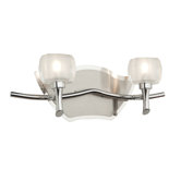 Monroe Two Light Wall Sconce in Durable Brushed Nickel and Chrome