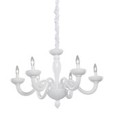 Milk Glass 6 Light Chandelier