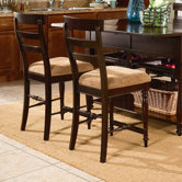 Gresham Park Ladder Back Counter Stool In Raisin (Set of 2)
