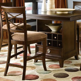 Urban Heights X-Back Counter Stool In Chocolate Cherry (Set of 2)