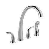 Pilar Double Handle Widespread Kitchen Faucet with Spray