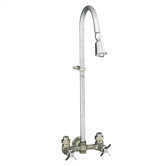 Industrial Exposed Shower with Reversible Yoke and Galvanized Riser