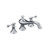 Revival Double Handle Deck Mount Tub Only Faucet Trim Traditional Lever Handle