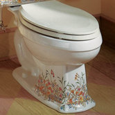 English Trellis Design on Portrait Toilet