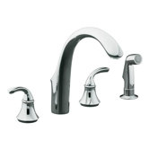 Forte Two Handle Widespread Kitchen Faucet with Side Spray