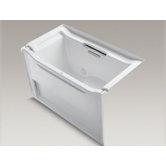 Elevance 60" x 32" Alcove Bath with Left-Hand Drain and Installed Grab Bar
