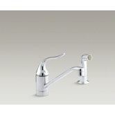 Coralais Single-Handle Kitchen Sink Faucet, 10" Swing Spout and Sidespray