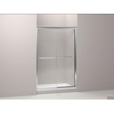 Fluence Frameless Sliding Bath Door with Cavata Glass, 56.625" - 59.625" x 58.3125"