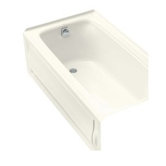 Bancroft 5' BubbleMassage Bath Tub with Integral Apron and Right Hand Drain
