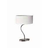 Two Light Table Lamp in Matte Chrome