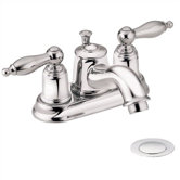 Castleby Centerset Bathroom Faucet with Double Lever Handles