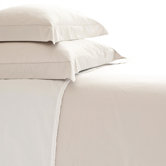 Classic Hemstitch Duvet Cover and Shams in Platinum