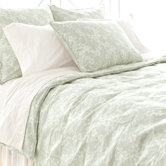 Batik Blossom Duvet Cover and Shams in Oceanic