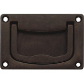 Brass Recess Drop Pull in Oil Rubbed Bronze