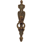 Louis XVI Brass Drop Pull with Back Plate in French Antique Gold
