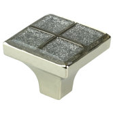 Brilliant Glitter 1" Knob in Polished Nickel
