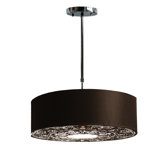 Dianthe Cotton Pendant with Black Shade