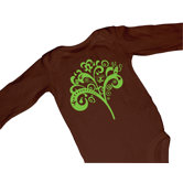 Tree of Life Chocolate Long Sleeve Bodysuit