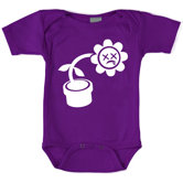 Humorous Flower Short Sleeve Bodysuit