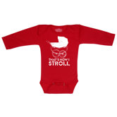 That's How I Stroll Bodysuit with Long Sleeve in Red