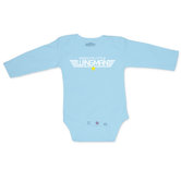 Daddys Little Wingman Bodysuit Long Sleeve in Blue