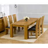 Madrid Chunky Solid Oak Dining Table with Arizona Dining Chairs