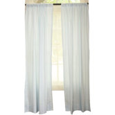 Blue with Cream Stripes Curtains - 2 Panels