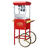 Roosevelt 8 Ounce Antique Popcorn Machine with Cart