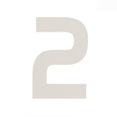 Hausnummer einschlagbar "2" aus Aluminium