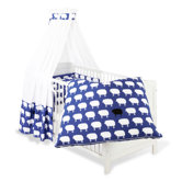 4-tlg. Kinderbettset "Happy Sheep" in Blau