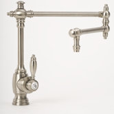 Towson 18" One Handle Single Hole Articulated Pot Filler Kitchen Faucet with Built-In Diverter and Lever Handle