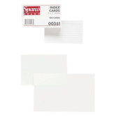 Index Card, Plain, 8 Point, 75 lb., Plain, 100 per Pack, White, Various Sizes