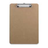 Hardboard Clipboard, w/Rubber Grips, 9"x12-1/2", Dark Brown