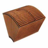 Accordion Files, No-Flap, 21 Pckts, A-Z, Letter, 12"x10", Brown