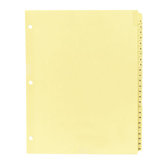 Plastic Tab Indexes, 3HP, 1-15, 11"x8-1/2", 24/ST, Buff