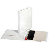 Locking D-Ring View Binder,1 "Capacity,11"x8-1/2", White