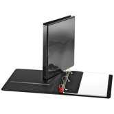 Locking D-Ring View Binder,1 "Capacity,11"x8-1/2", Black
