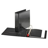 Locking D-Ring View Binder, 3 "Capacity,11"x8-1/2", Black