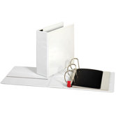 Locking D-Ring View Binder, 4 "Capacity,11"x8-1/2", White