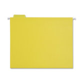 Hanging Folder, 1/5 Tab Cut, Letter, 25 per Box, Yellow