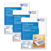 Name Badge Labels, Laser/Inkjet, 3-3/8"x2-1/3", 400/BX, WE Brdr