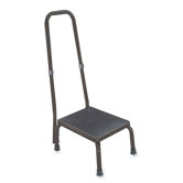 Safety Handrail Footstool, Black/chrome